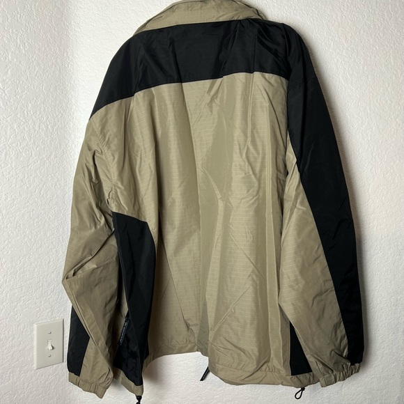 Tri-Mountain Tan Black Long Sleeve Windbreaker Jacket. - Picture 2 of 11